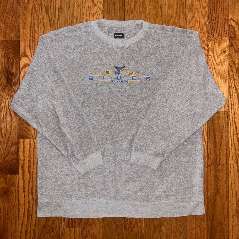 St Louis Blues Pro Edge Vintage Fleece Crewneck Size XL